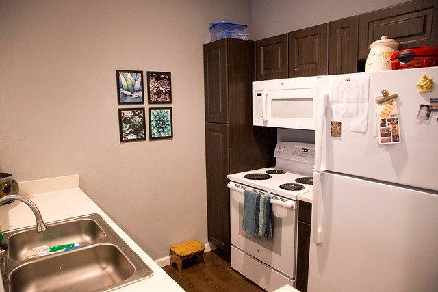 HSU dorm kitchen